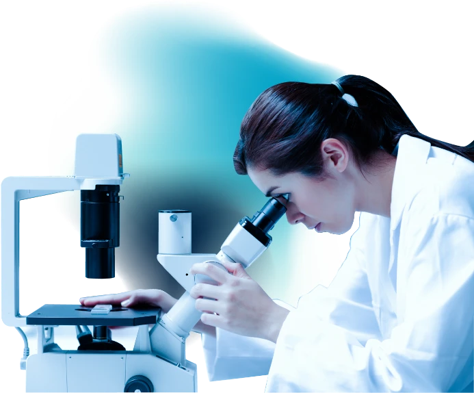 woman looking at test results