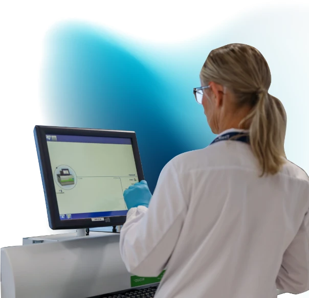 woman working on a pc